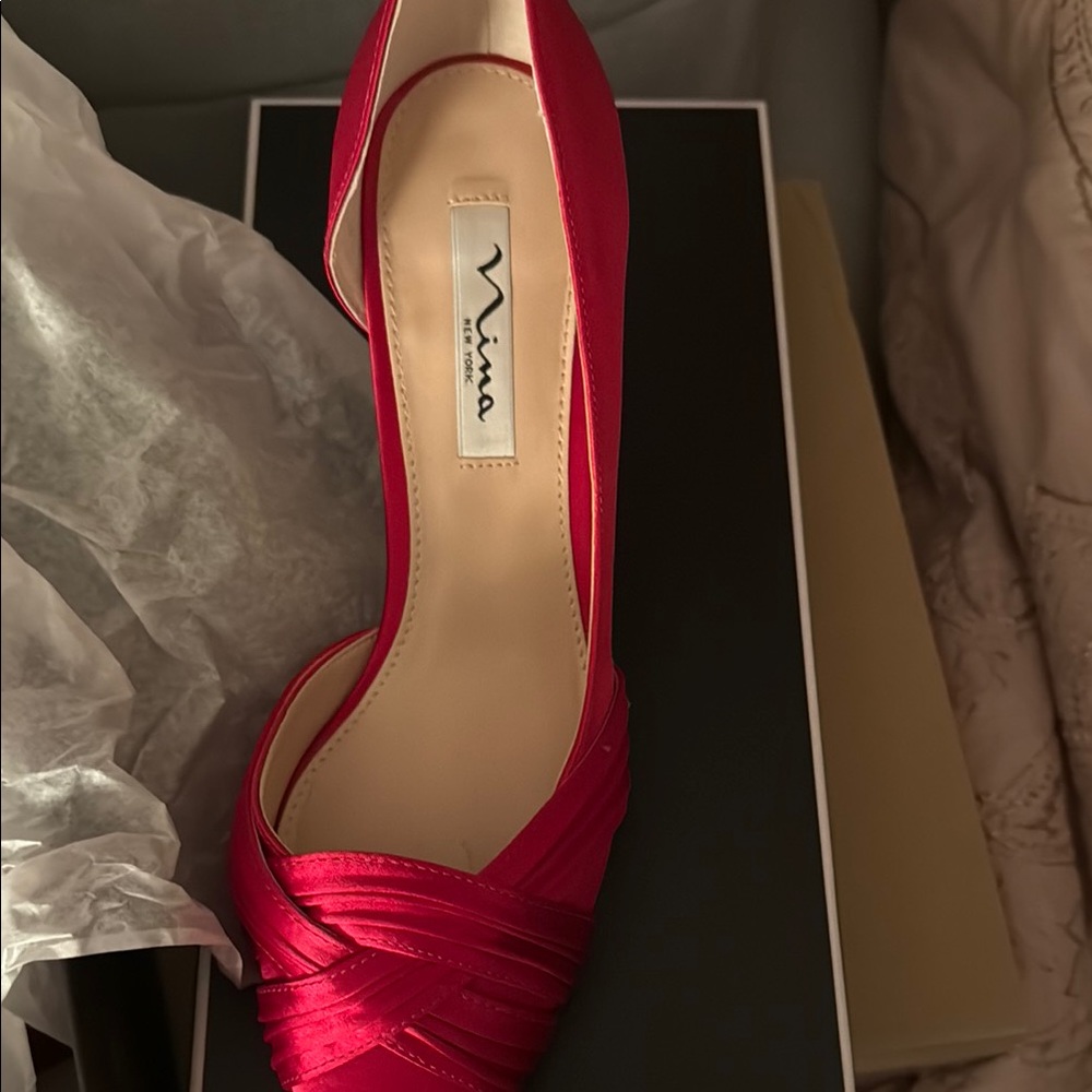 Nina Blakely Crimson Crystal Heels